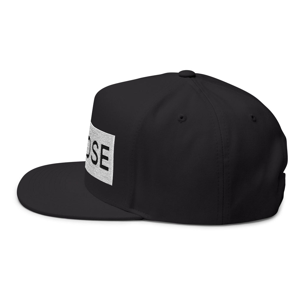 HANDSE Embroidered Flat Bill Cap — Retro Box Logo Snapback Hat