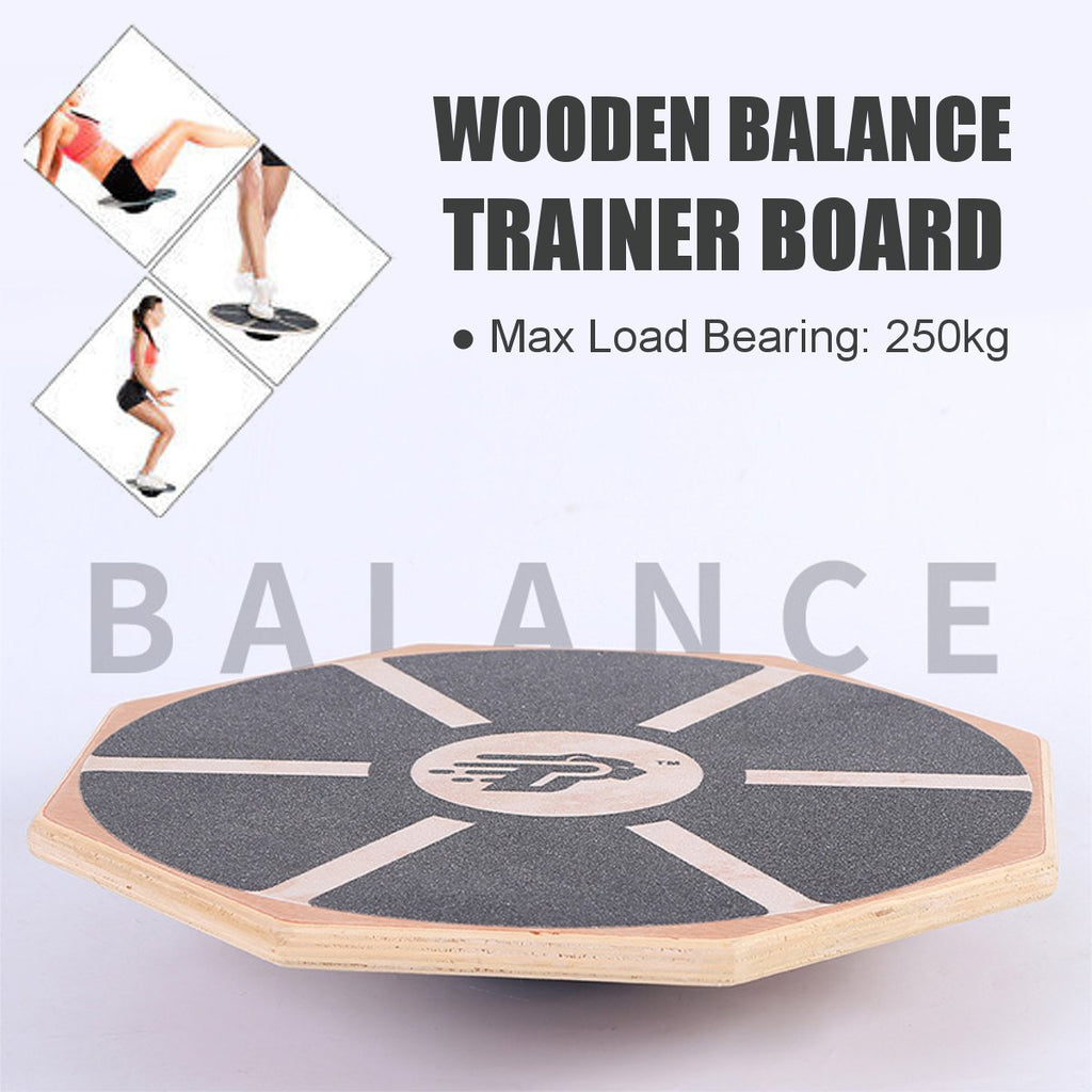 Wooden Balance Board — Core Strength & Stability Trainer for Athletes