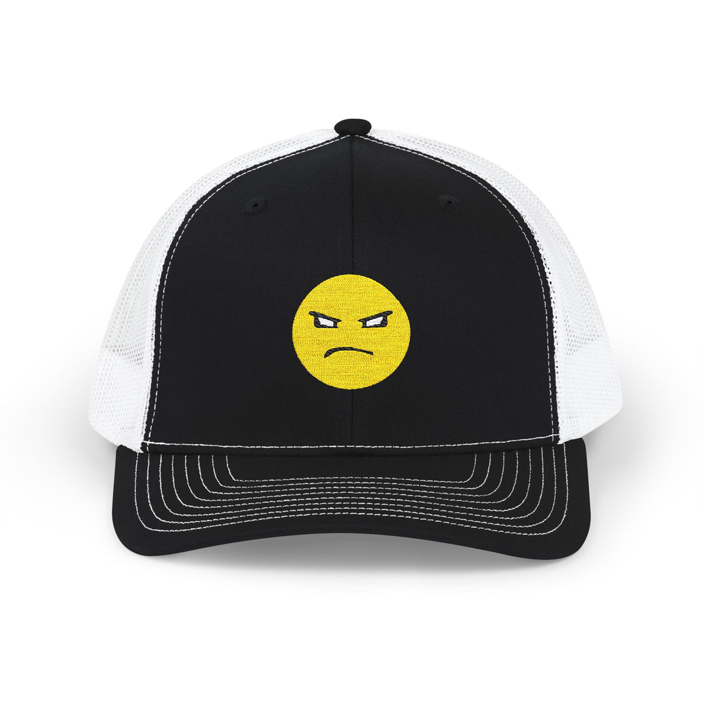 Embroidered HANDSE "ATTITUDE" Emoji Trucker Hat — Snapback Mesh Cap